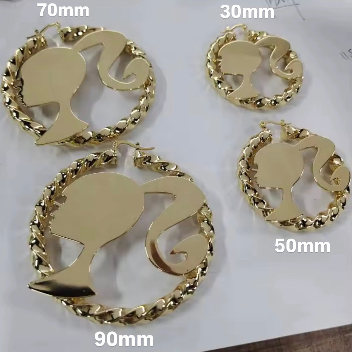 Barbie Hoop Earrings