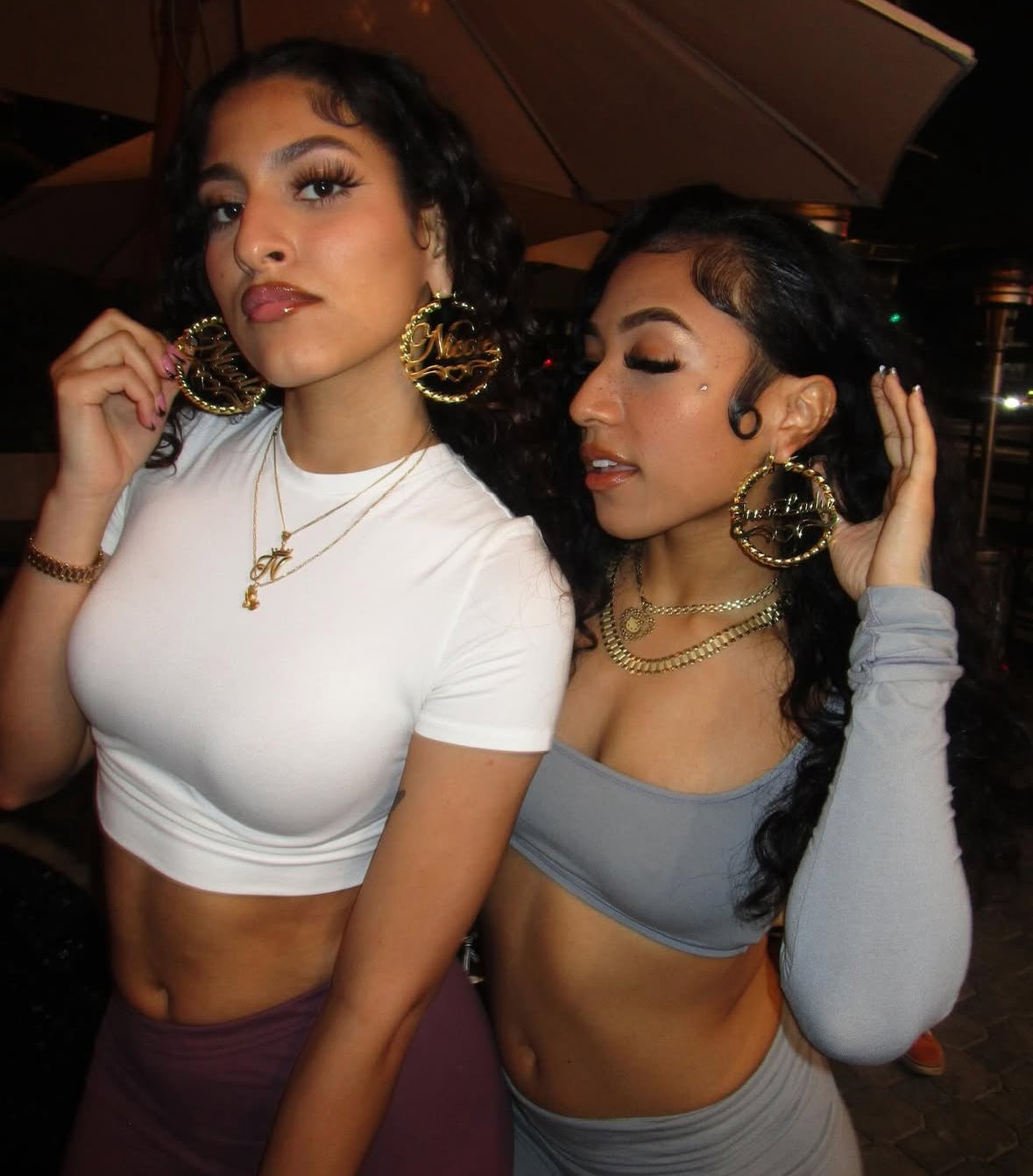 Custom Nameplate Hoop Earrings