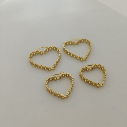 Heart Hoop Earrings