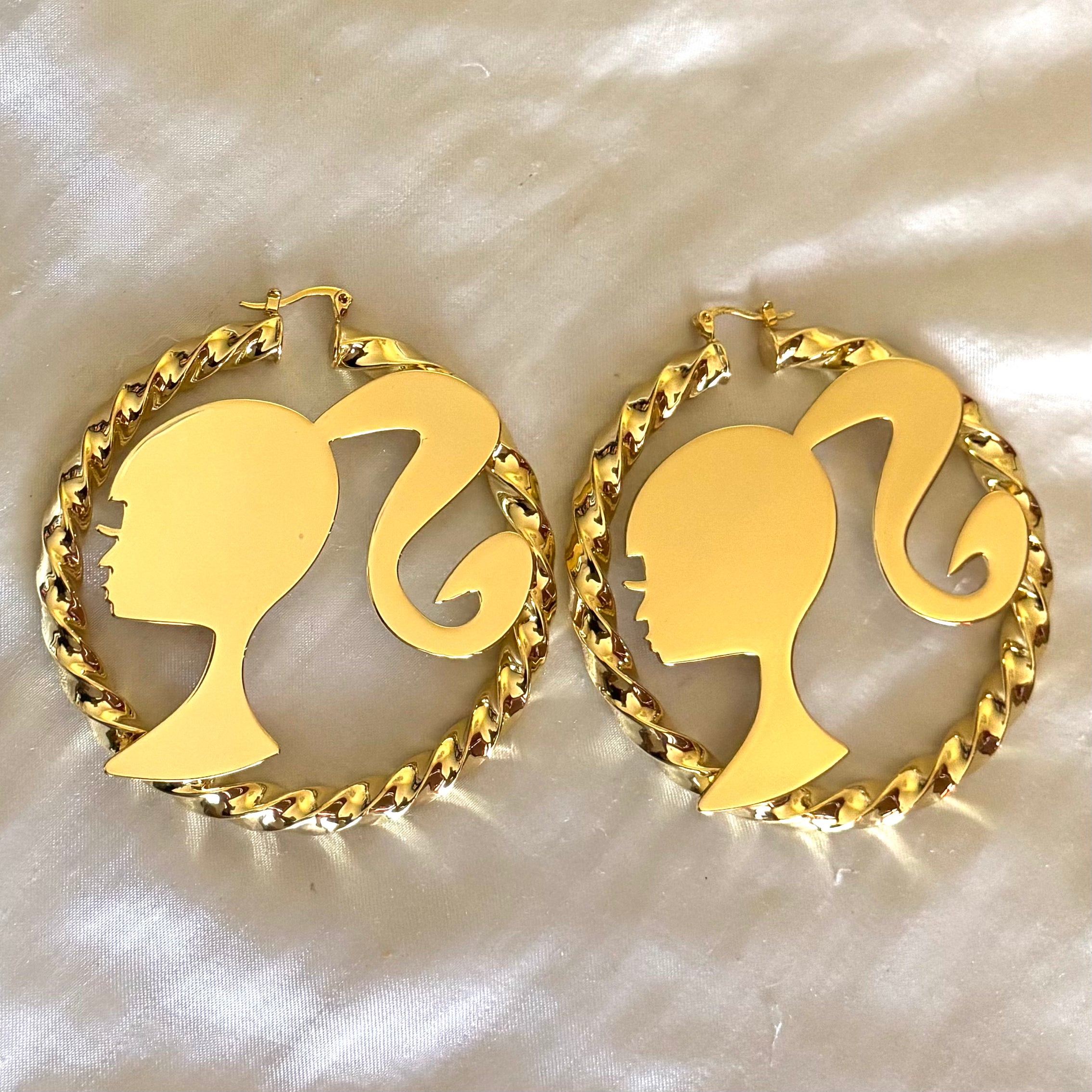 Barbie Hoop Earrings