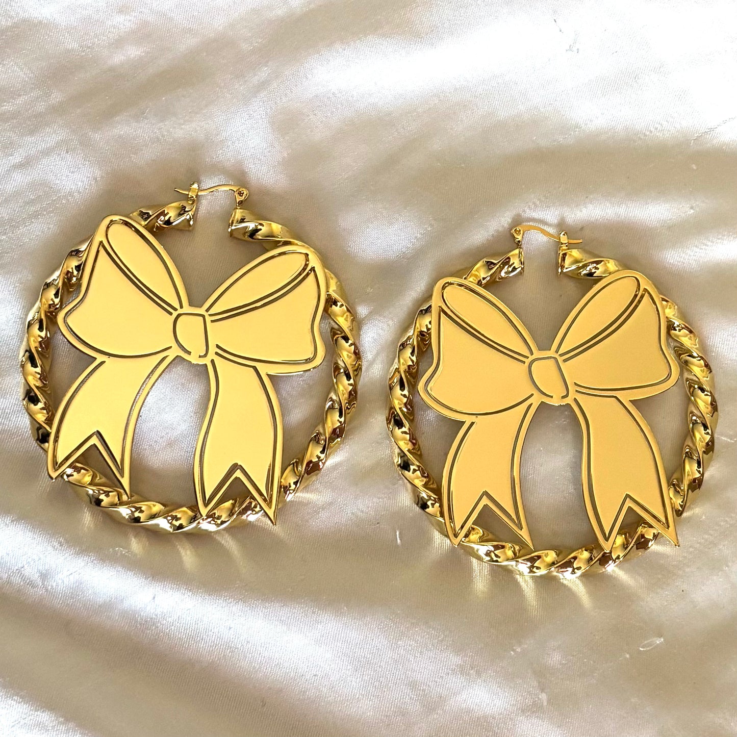 Bow Hoop Earrings