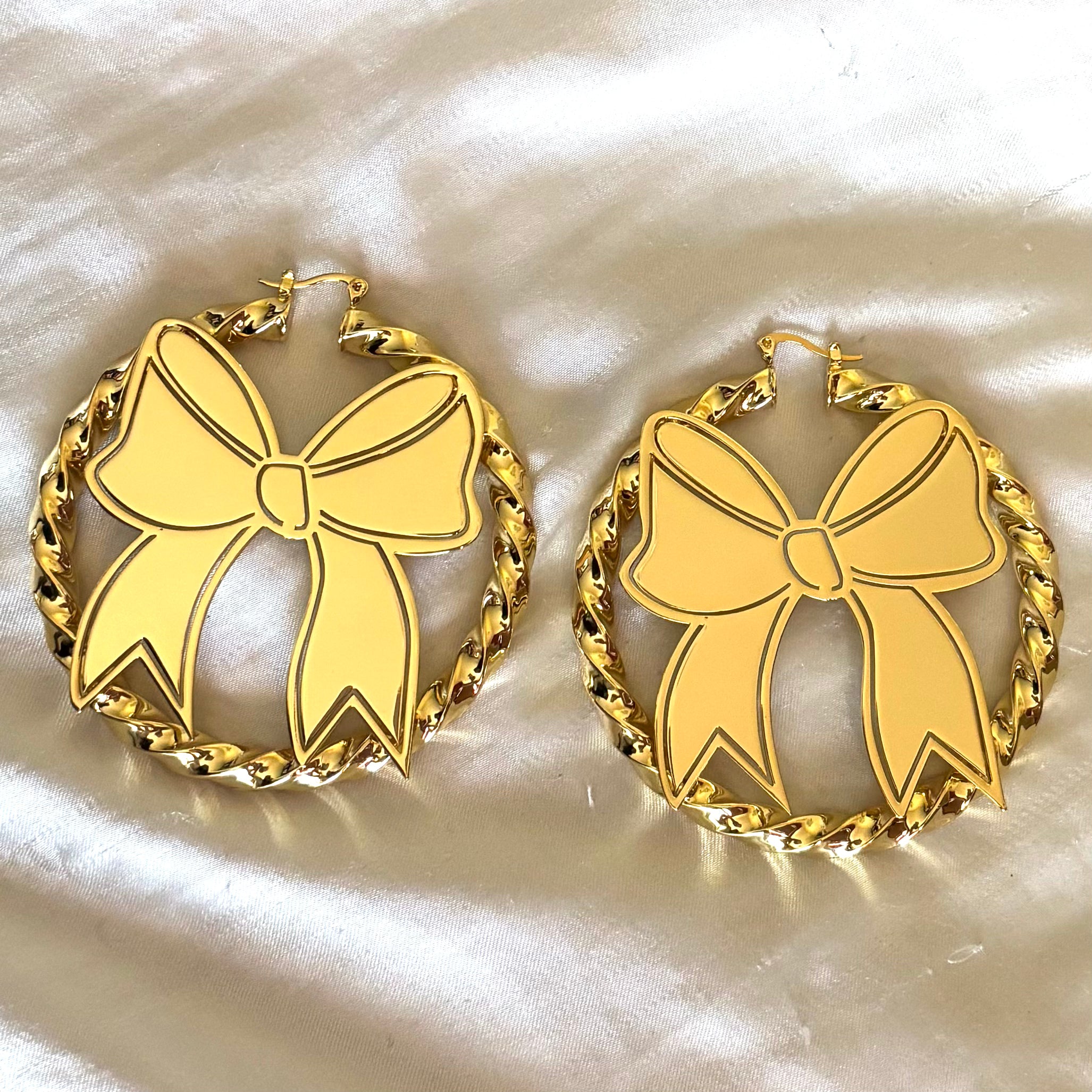 Bow Hoop Earrings