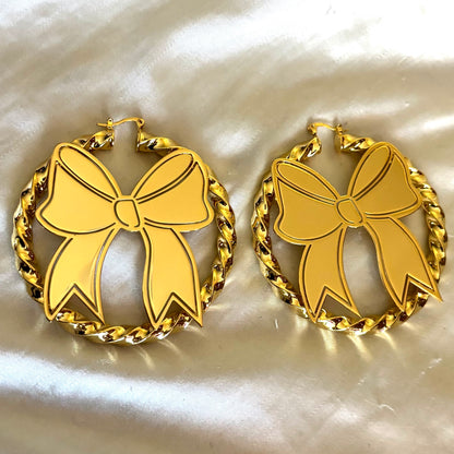 Bow Hoop Earrings