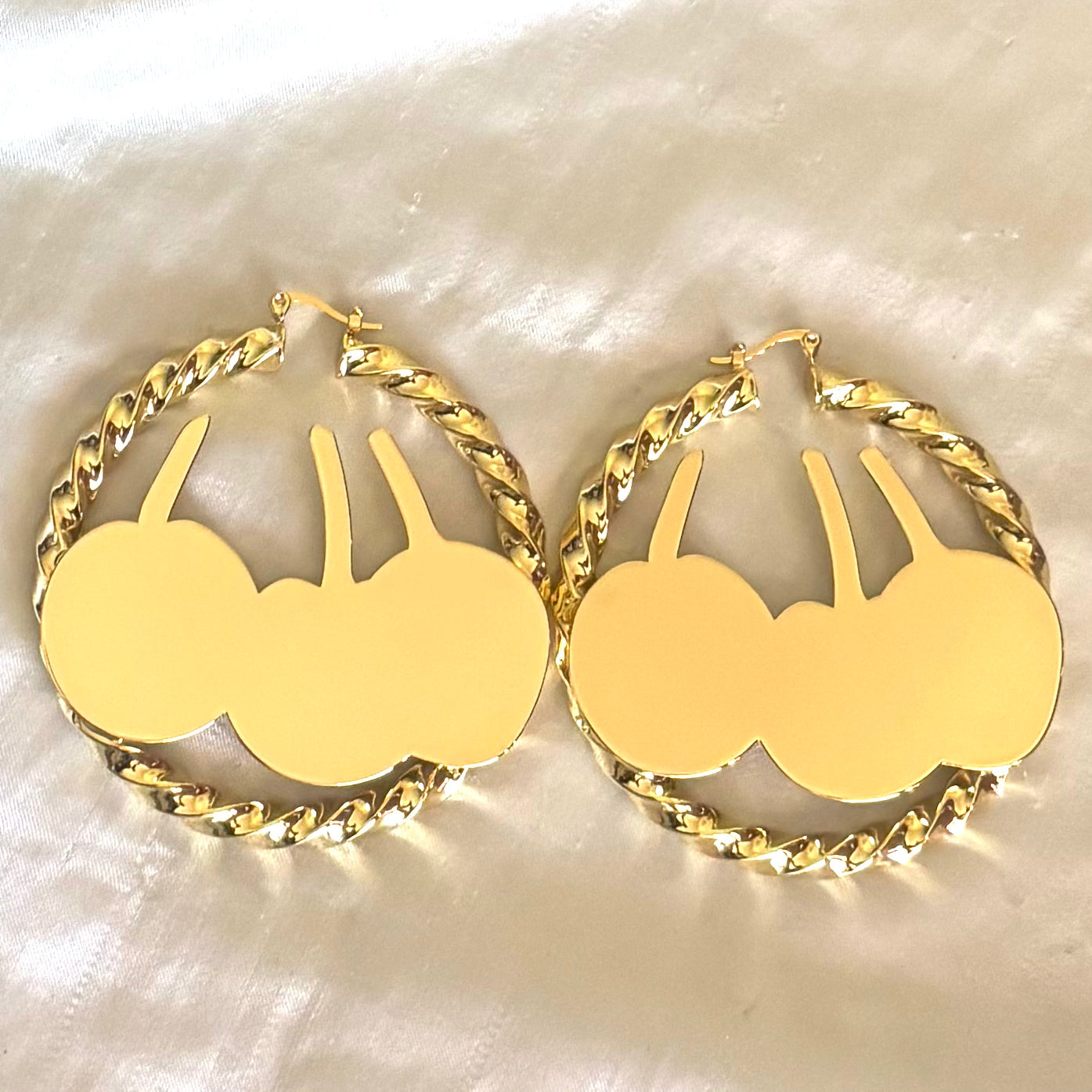 Cherry Hoop Earrings