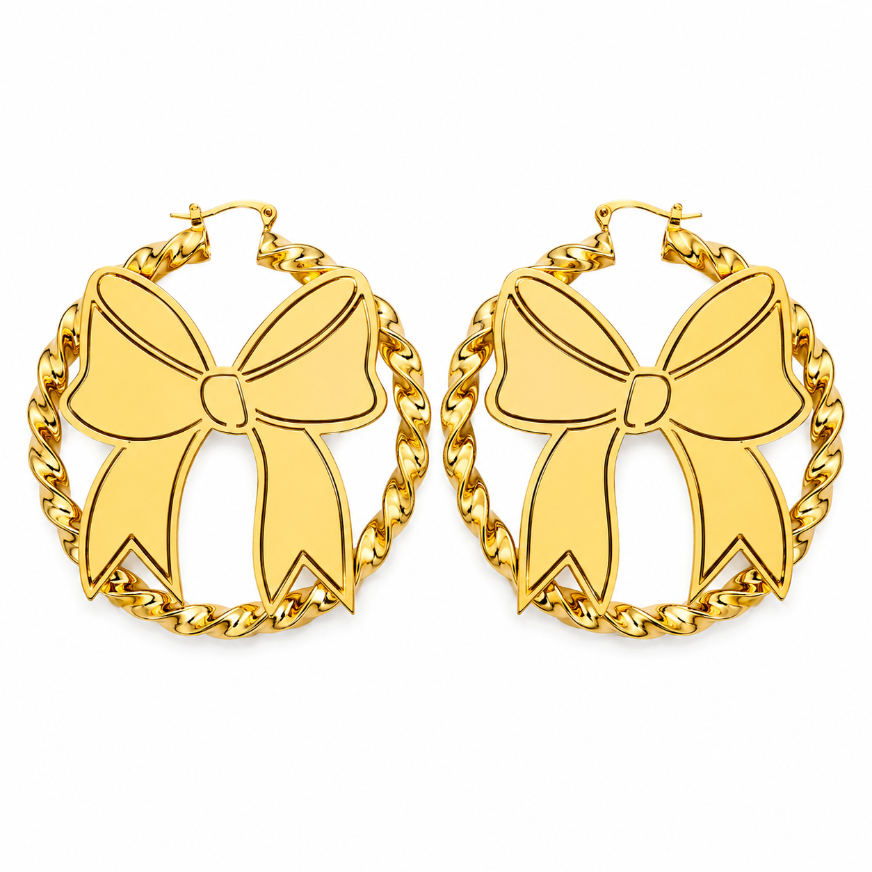 Bow Hoop Earrings