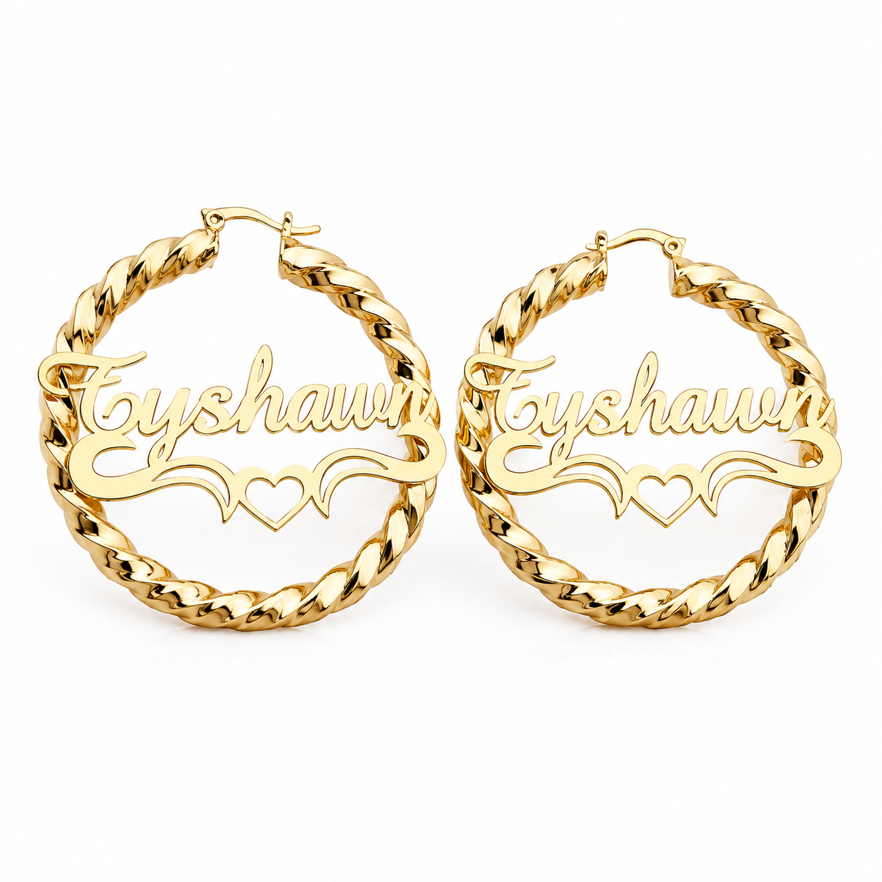 Custom Nameplate Hoop Earrings