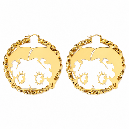 Animated Hoop Earrings