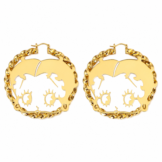 Animated Hoop Earrings